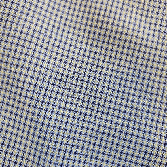 Canda C&A blue yellow check plaid high rise knee length skirt 16 - Picture 6 of 11